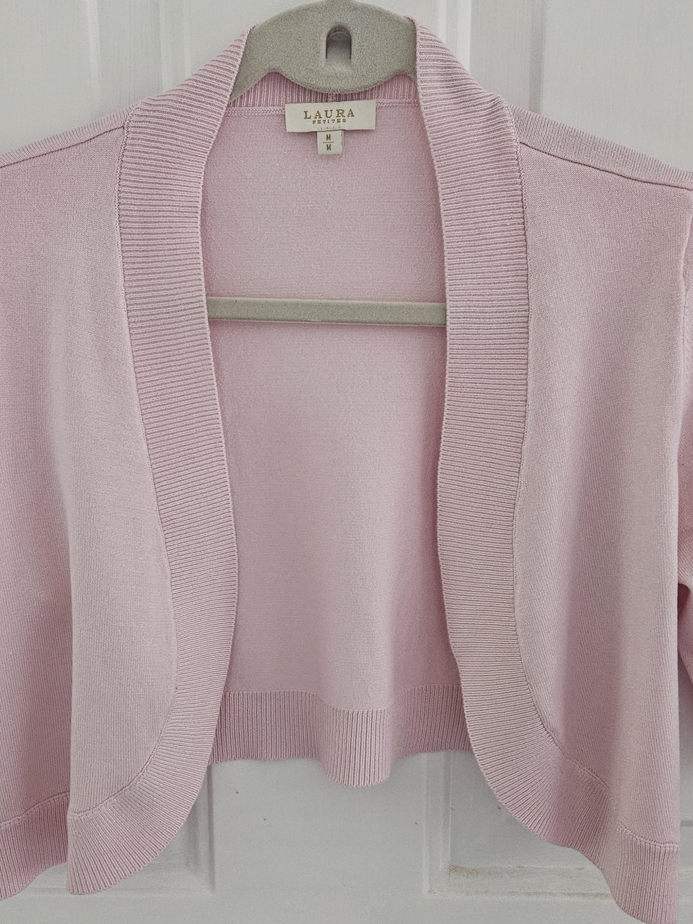 Laura Pink Open-Front Knit Bolero